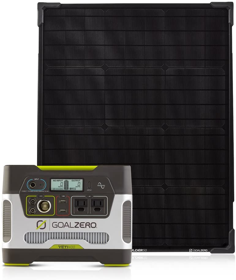 Goal Zero Yeti 400W Portable Power Station Kit - Complete Solar Charger Kit